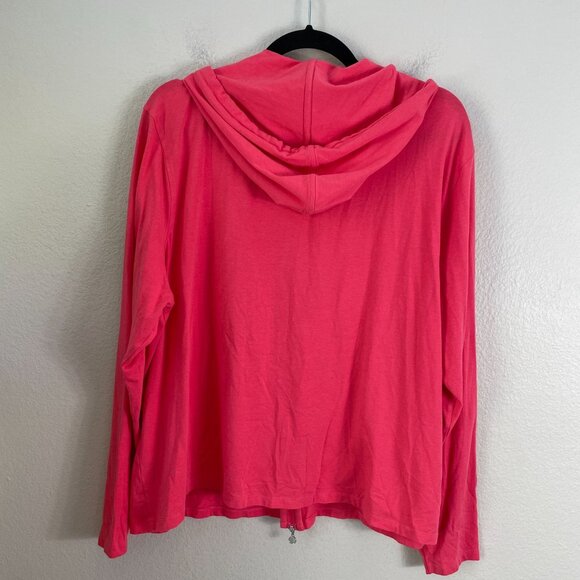 Coolibar Womens Plus XXL UPF 50+ Seaside Zip Hoodie Sun Protection Pink Jacket - Picture 8 of 8